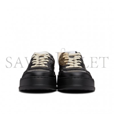 GUCCI BLACK GG EMBOSSED SNEAKERS 669582